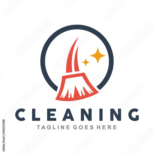 Cleaning Lady Service Woman Maid Logo Template