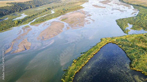 Noibrara River in Nebraska - aerial view