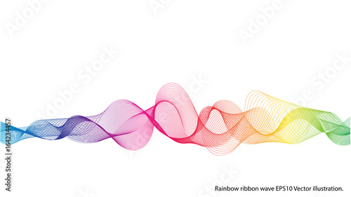 Rainbow ribbon wave isolated