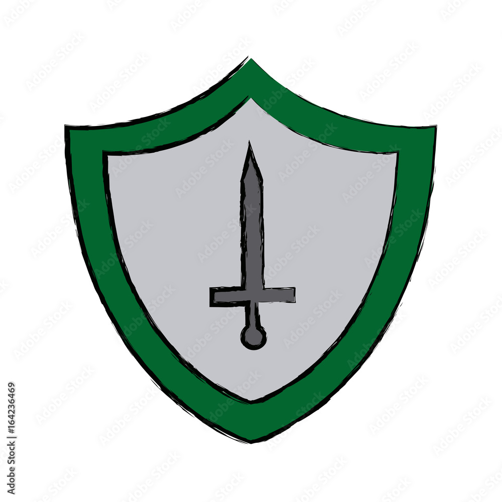 protection shield swords concept safety badge privacy vector illustration protection shield swords concept safety badge privacy vector illustration