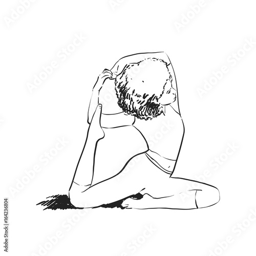 Beautiful girl doing yoga