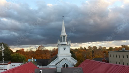 Fall Colors North America- St. James United Church Antigonish Nova Scotia photo