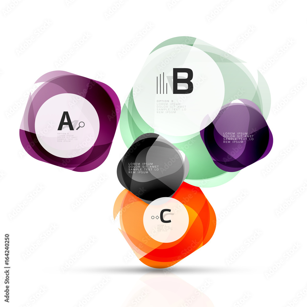 Vector glossy square elements Vector glossy square elements