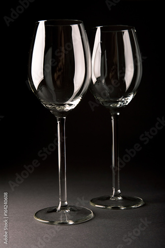 two empty glasses