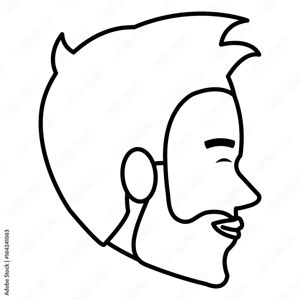 young man head model avatar character vector illustration design young man head model avatar character vector illustration design
