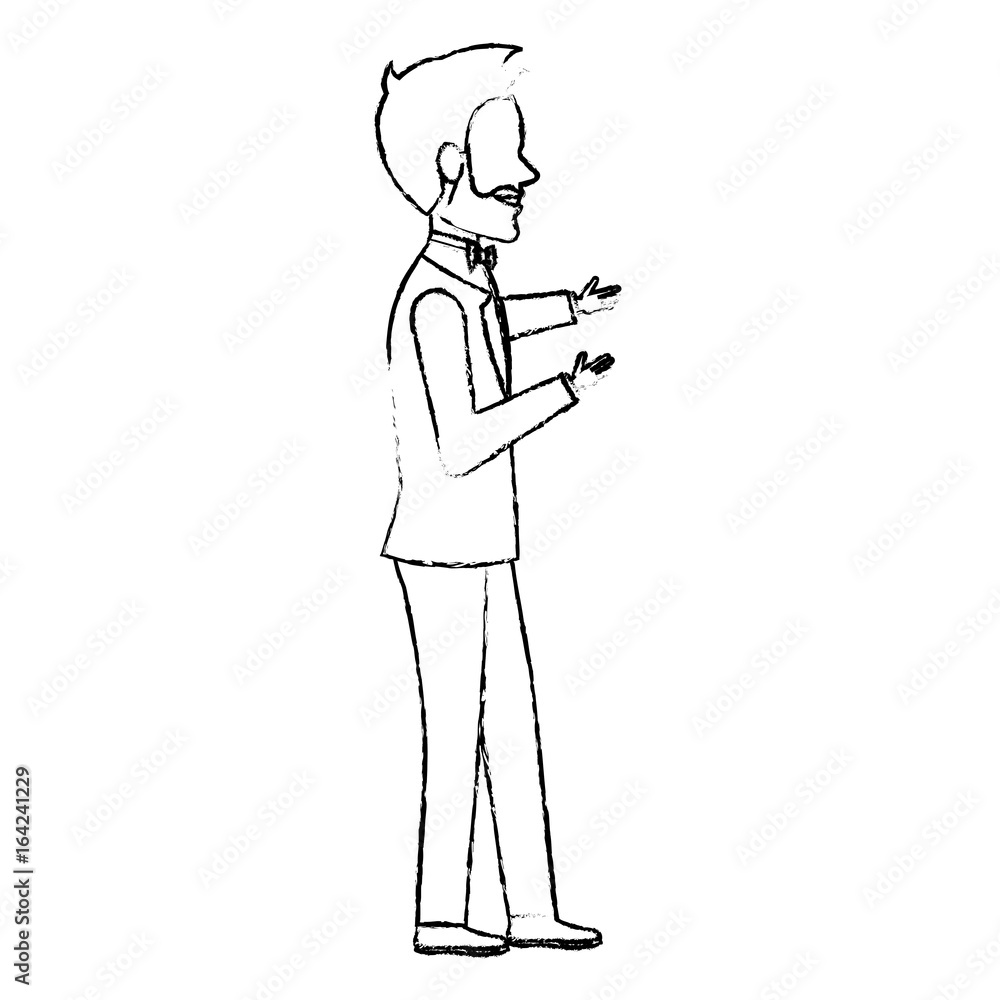 elegant husband avatar character vector illustration design elegant husband avatar character vector illustration design
