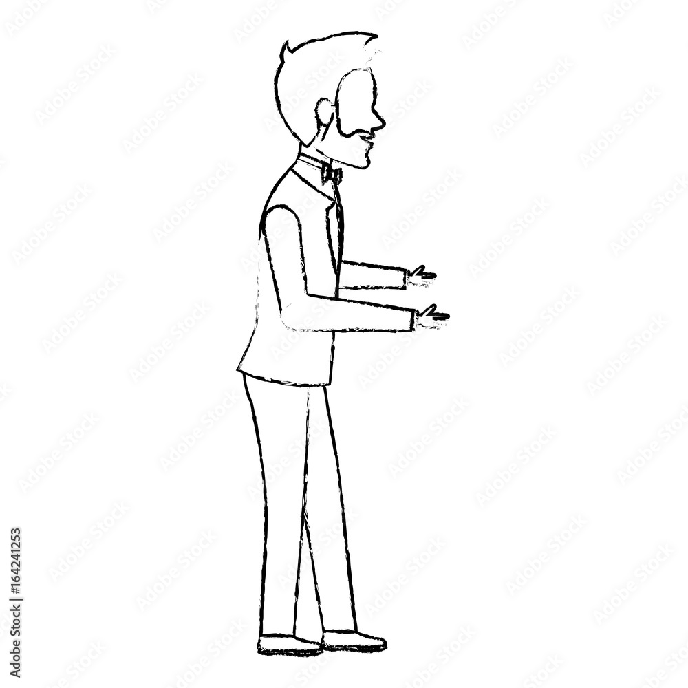 elegant husband avatar character vector illustration design elegant husband avatar character vector illustration design