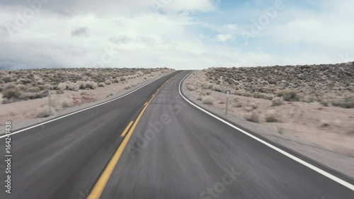 Driving USA: Exciting journey on road through the desert, California, USA