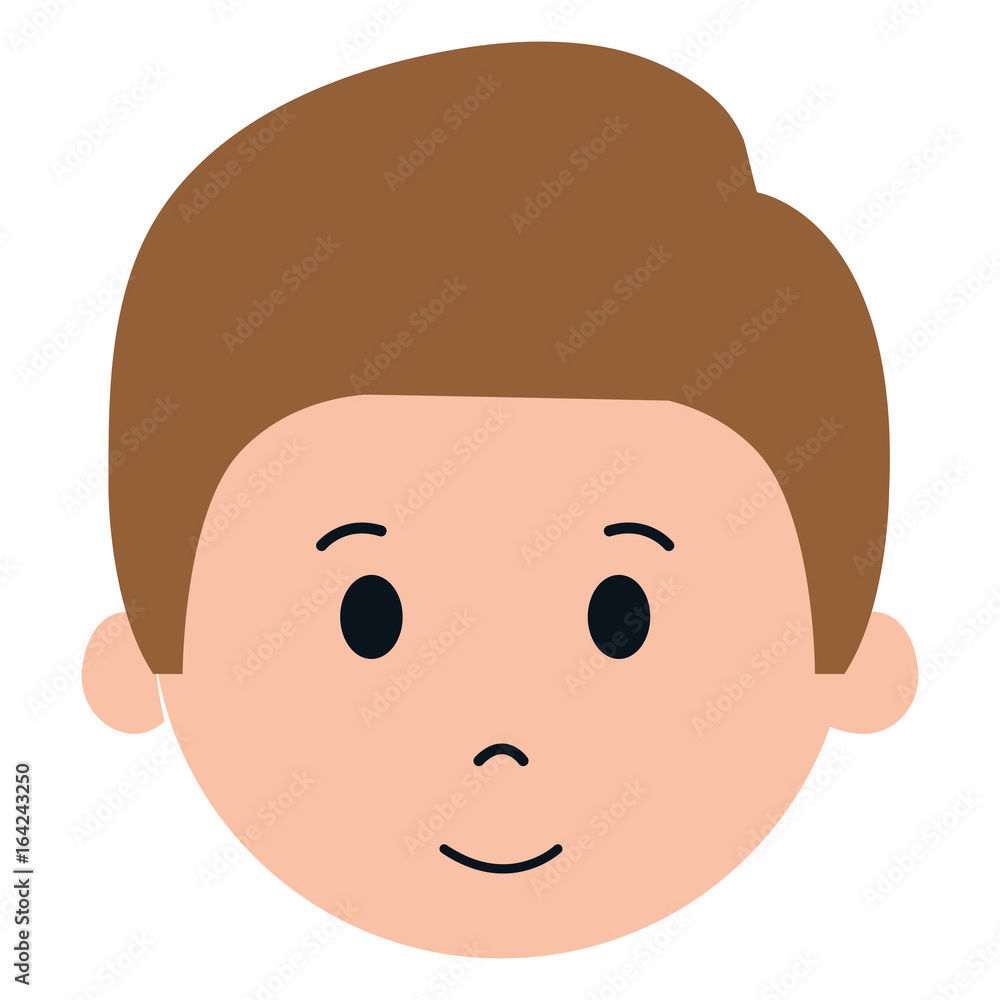 cute and little boy character vector illustration design