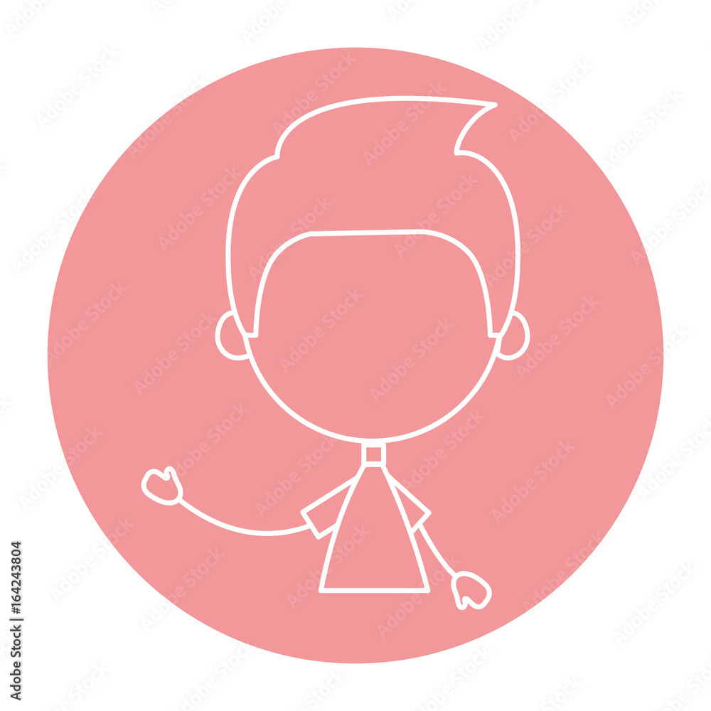 cute and little boy character vector illustration design