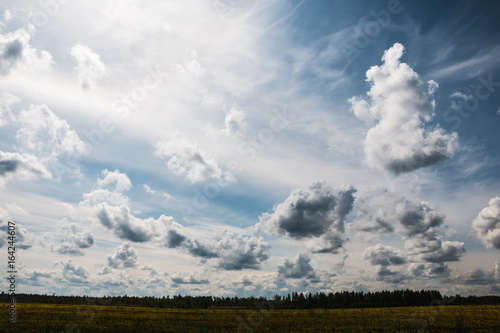 The sky and clouds