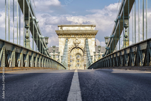 Canvas Print Chain bridge in Budapest, Hungary