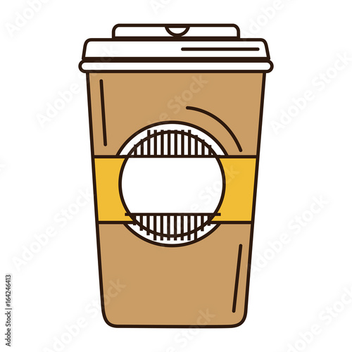 coffee in plastic cup vector illustration design