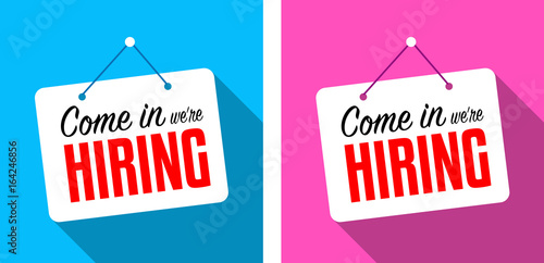 Come in We are hiring