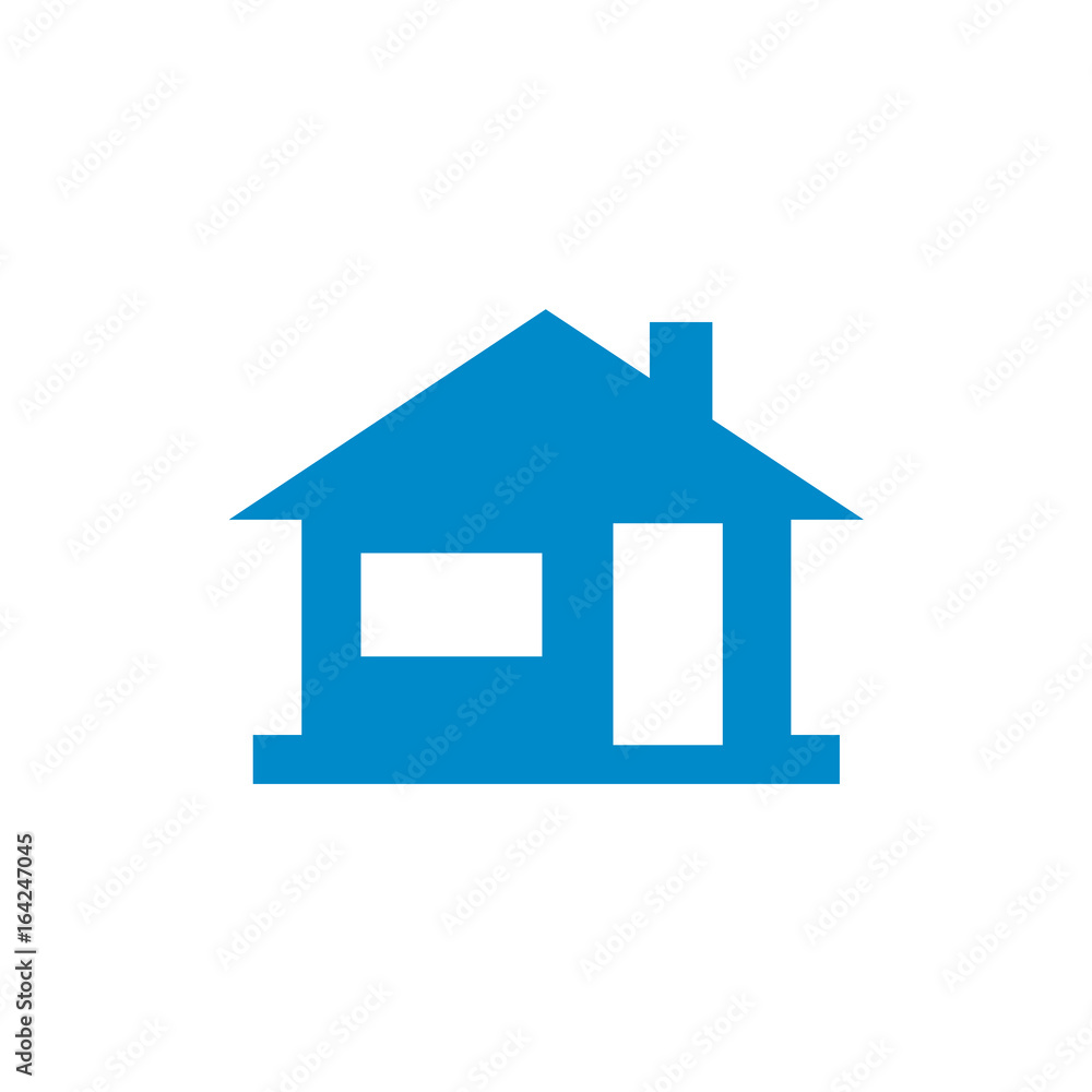 Home icon, house silhouette