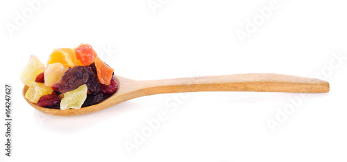 Dried fruits isolated on white