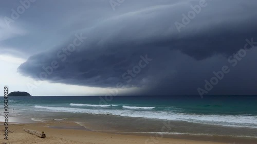 shelf cloud at Karon Beach Phuket Thailand