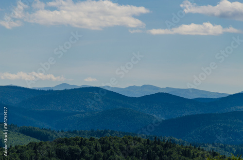 Carpathian mountains landscape in Ukraine in the summer season in Yaremche