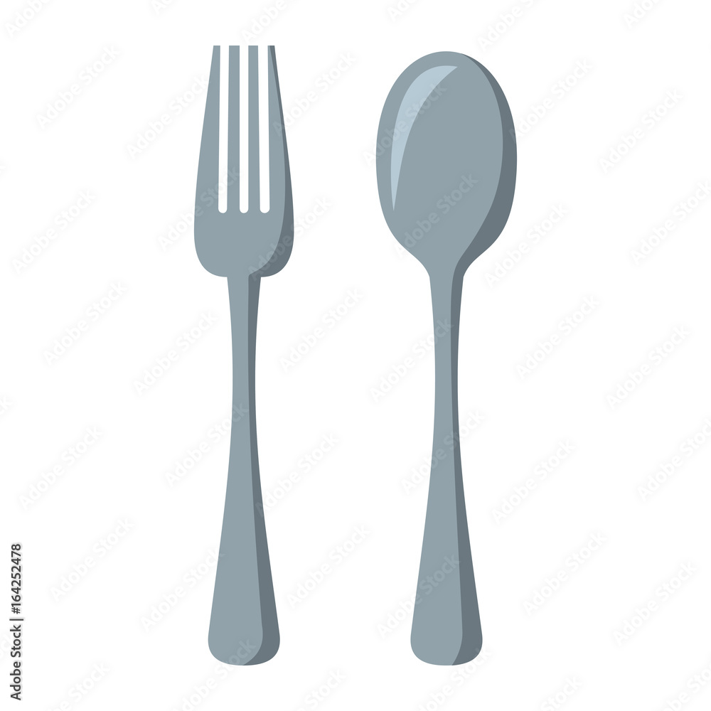Fork and spoon cartoon icon. Kitchen tool, cookware and kitchenware vector  illustration for you kitchen design Stock Vector | Adobe Stock