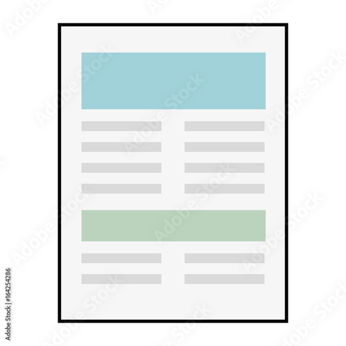 document page icon over white background vector illustration
