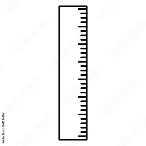 ruler icon over white background vector illustration