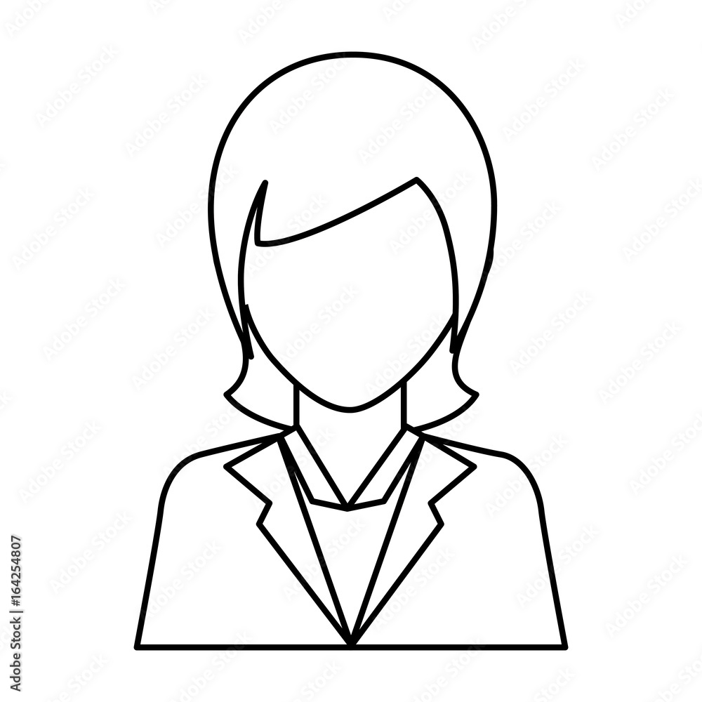 Obraz premium businesswoman icon over white background vector illustration