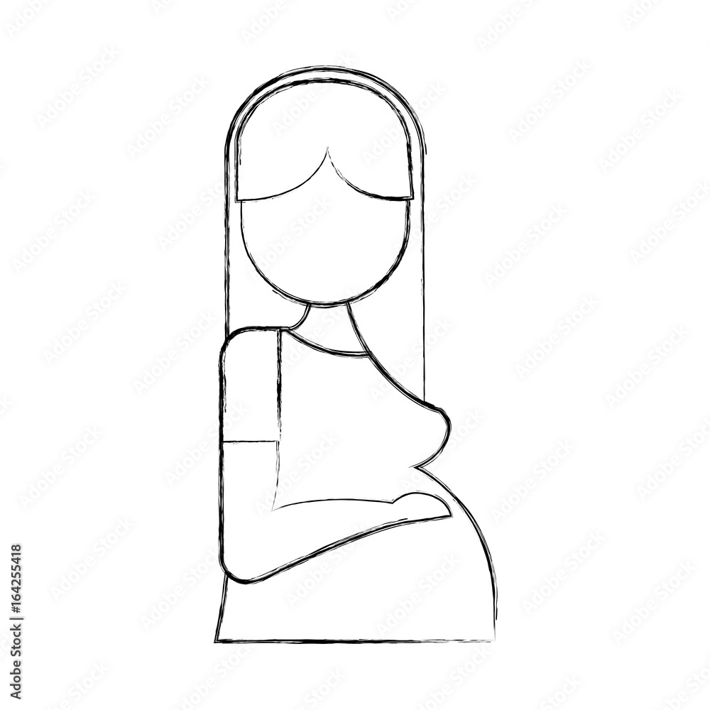 pregnant woman avatar character vector illustration design pregnant woman avatar character vector illustration design