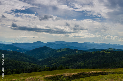 Fototapeta Naklejka Na Ścianę i Meble -  Carpathian mountains landscape in Ukraine in the summer season in Yaremche