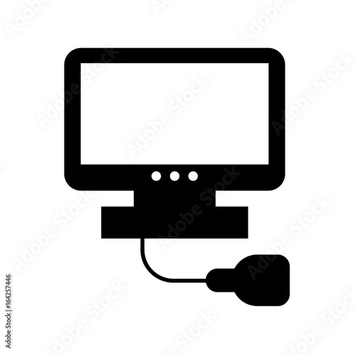 Ultrasound monitor isolated icon vector illustration design