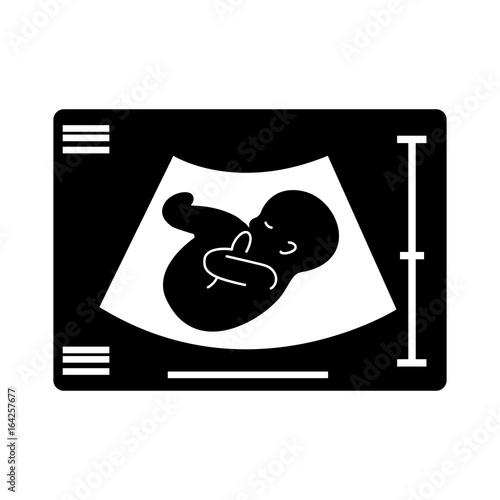 Ultrasound monitor isolated icon vector illustration design