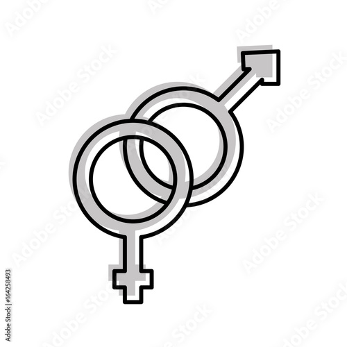 male and female symbol vector illustration design