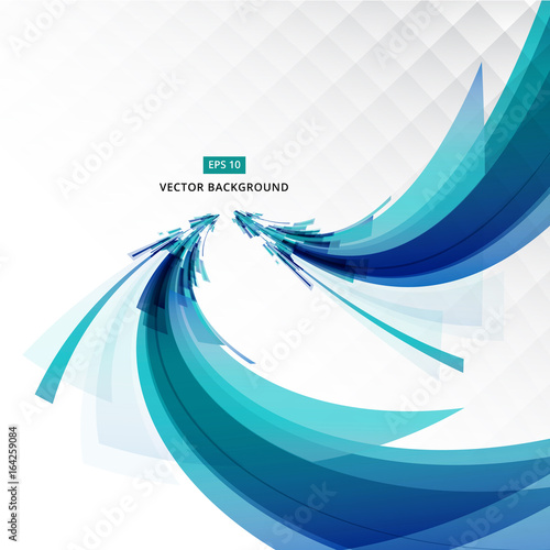 Abstract blue shape line an...