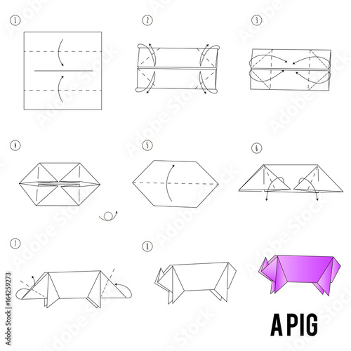 step by step instructions how to make origami A Bird.