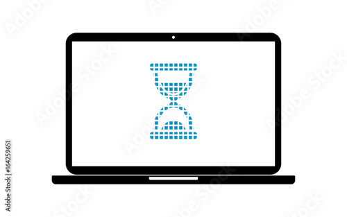 Pixel Icon Laptop - Sanduhr