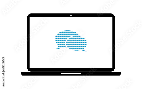 Pixel Icon Laptop - Gespräch
