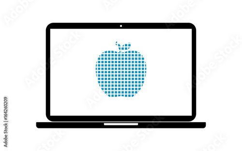Pixel Icon Laptop - Apfel