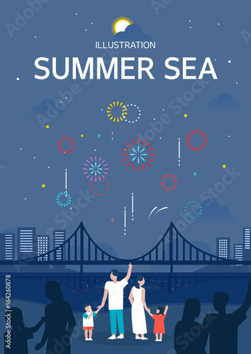 Summer sea illustration