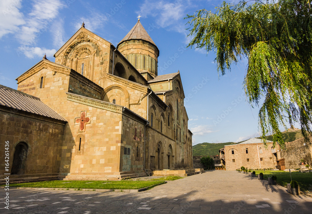 Svetitskhoveli Cathedral in historic town Mtskheta in Georgia