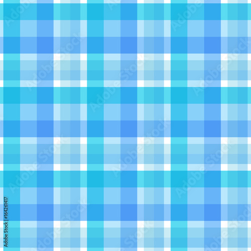 Blue plaid seamless pattern. Vector