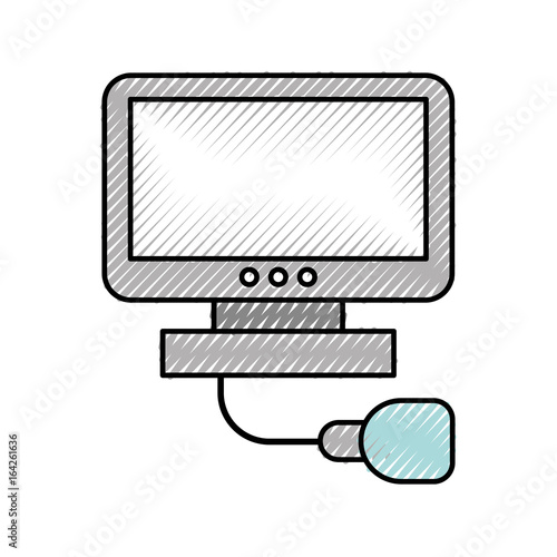 Ultrasound monitor isolated icon vector illustration design