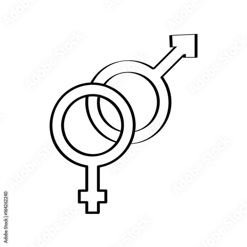 male and female symbol vector illustration design