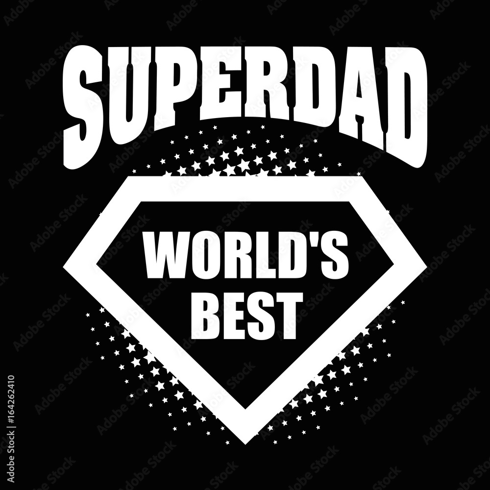 Obraz premium Superdad logo superhero World's best