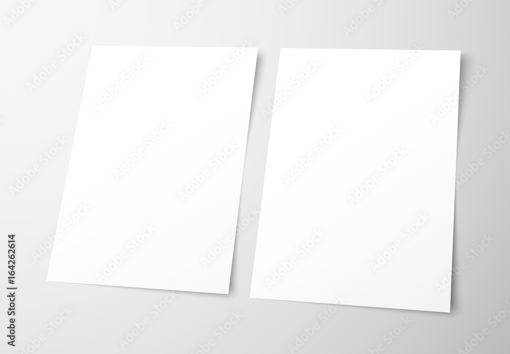Templates of empty flyers on a gray background.