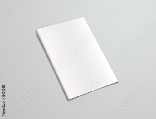 Mockup   white brochure on a gray background
