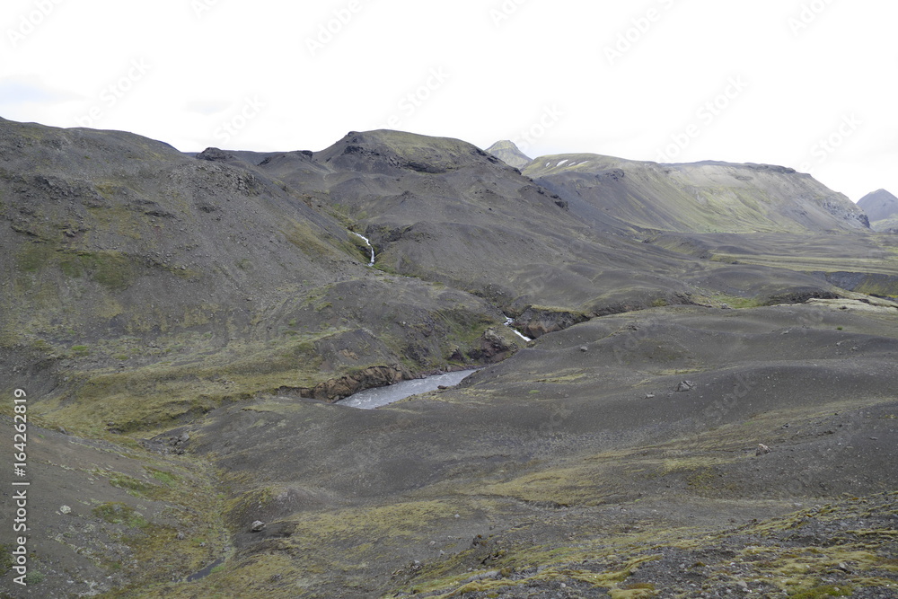 nature in hiking the laugavegur trail in Iceland