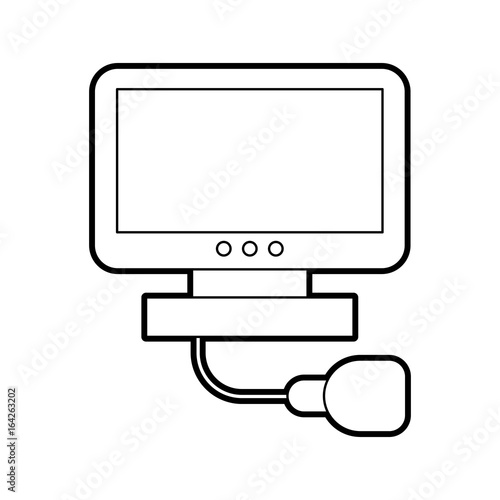 Ultrasound monitor isolated icon vector illustration design