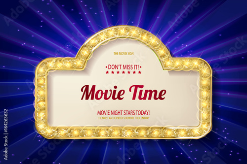 Movie time cinema premiere poster design.