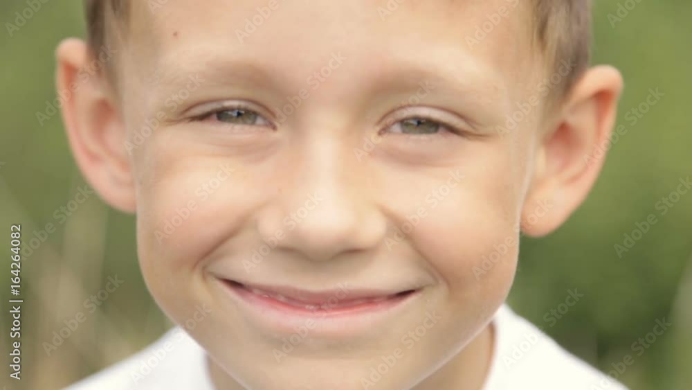 Portrait of a boy in a white T-shirt Portrait of a boy in a white T-shirt