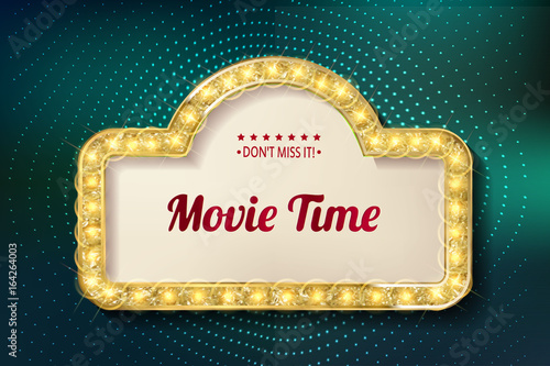 Movie time cinema premiere poster design.