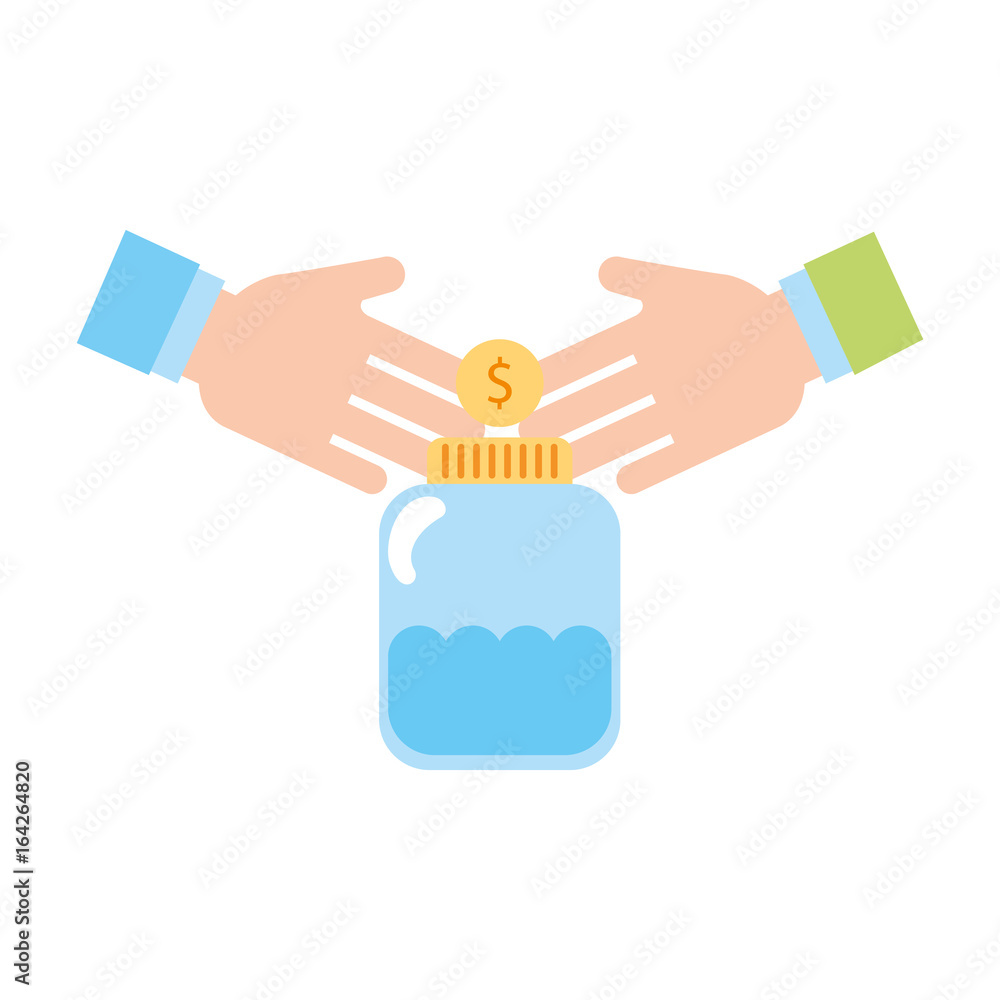 mason jar bottle with coins vector illustration design mason jar bottle with coins vector illustration design